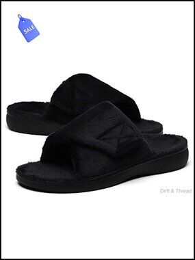Orthopedic Fuzzy Slippers with Arch Support and Heel Cup - Plantar Fasciitis